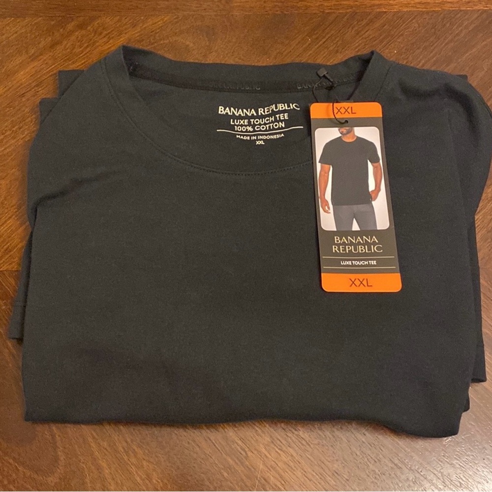 Banana Republic Men’s Crewneck luxury Touch Performance Tee-Shirt Black Size XXL